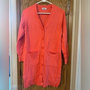 Long Button Down Cardigan